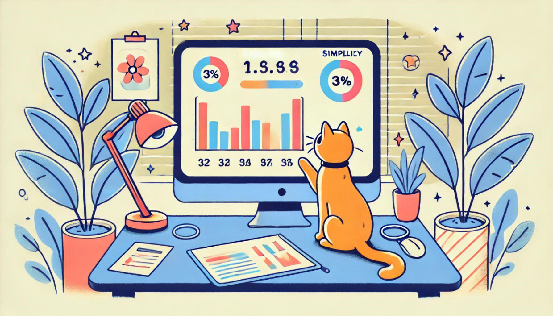 cat looking at metrics Dimage
